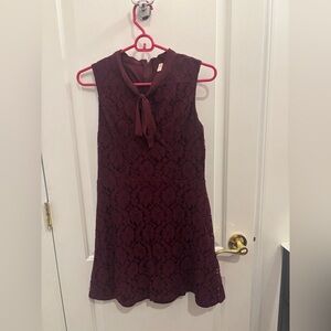 Burgundy Lace Dress